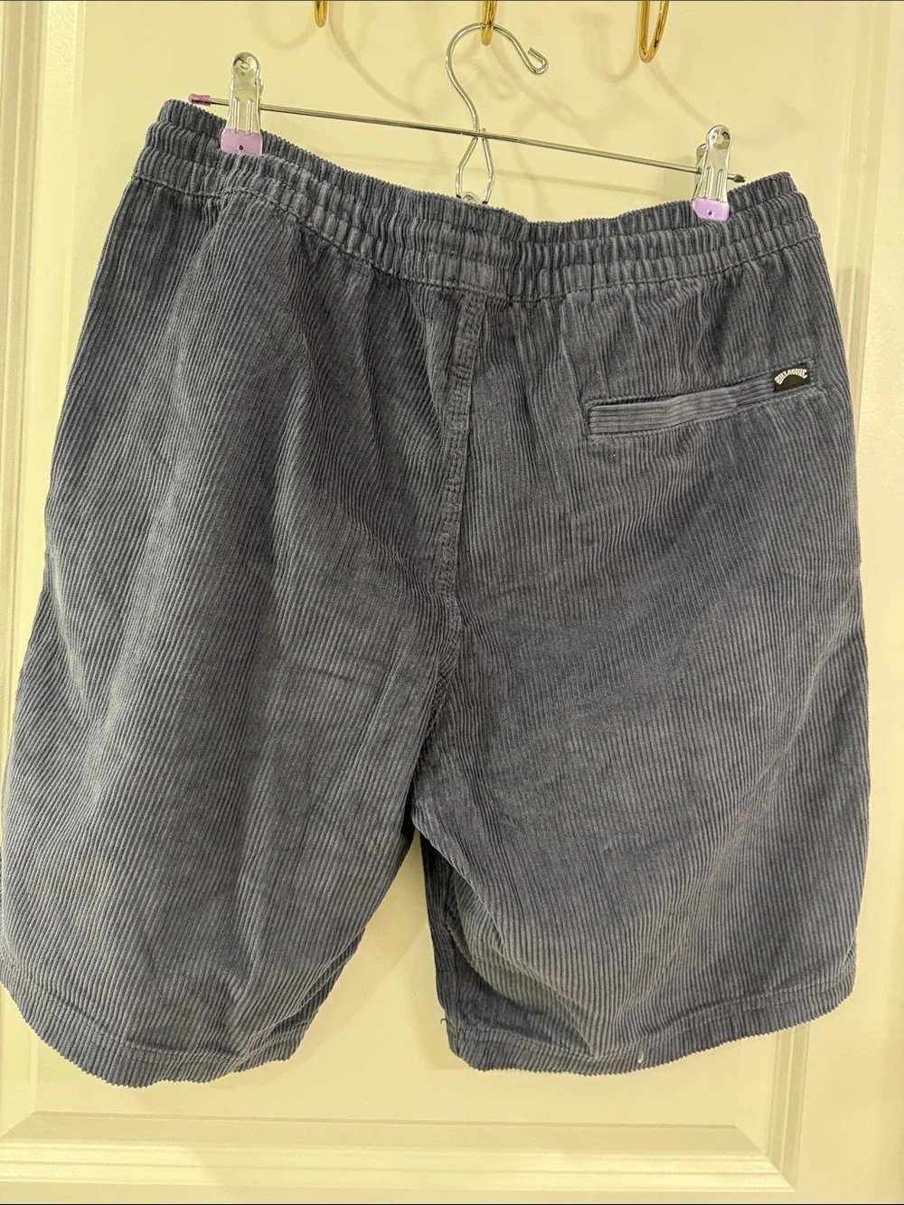 Billabong Men's Corduroy Drawstring Shorts - Navy Blue